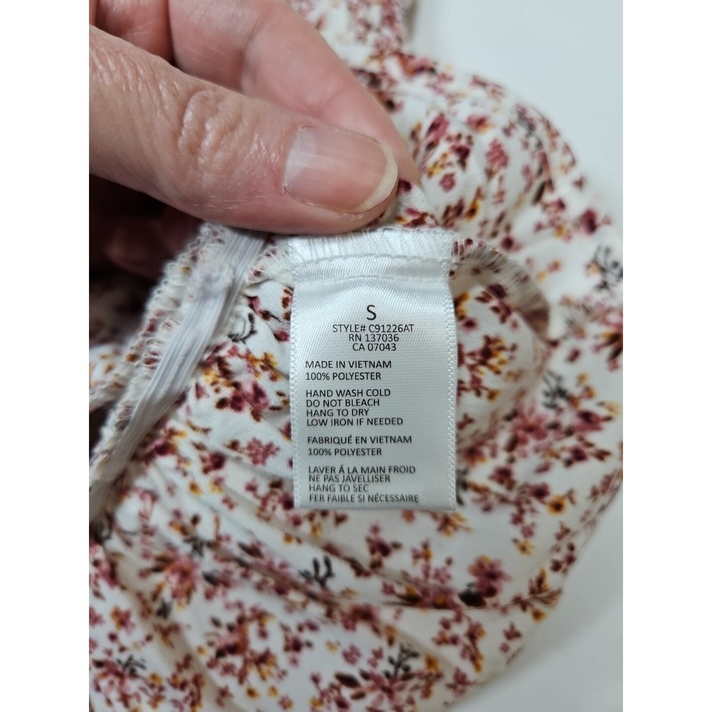 Paper Crane Women's Floral Smocked Spaghetti Strap Babydoll Tank Top Size Small‎ - Picture 4 of 6